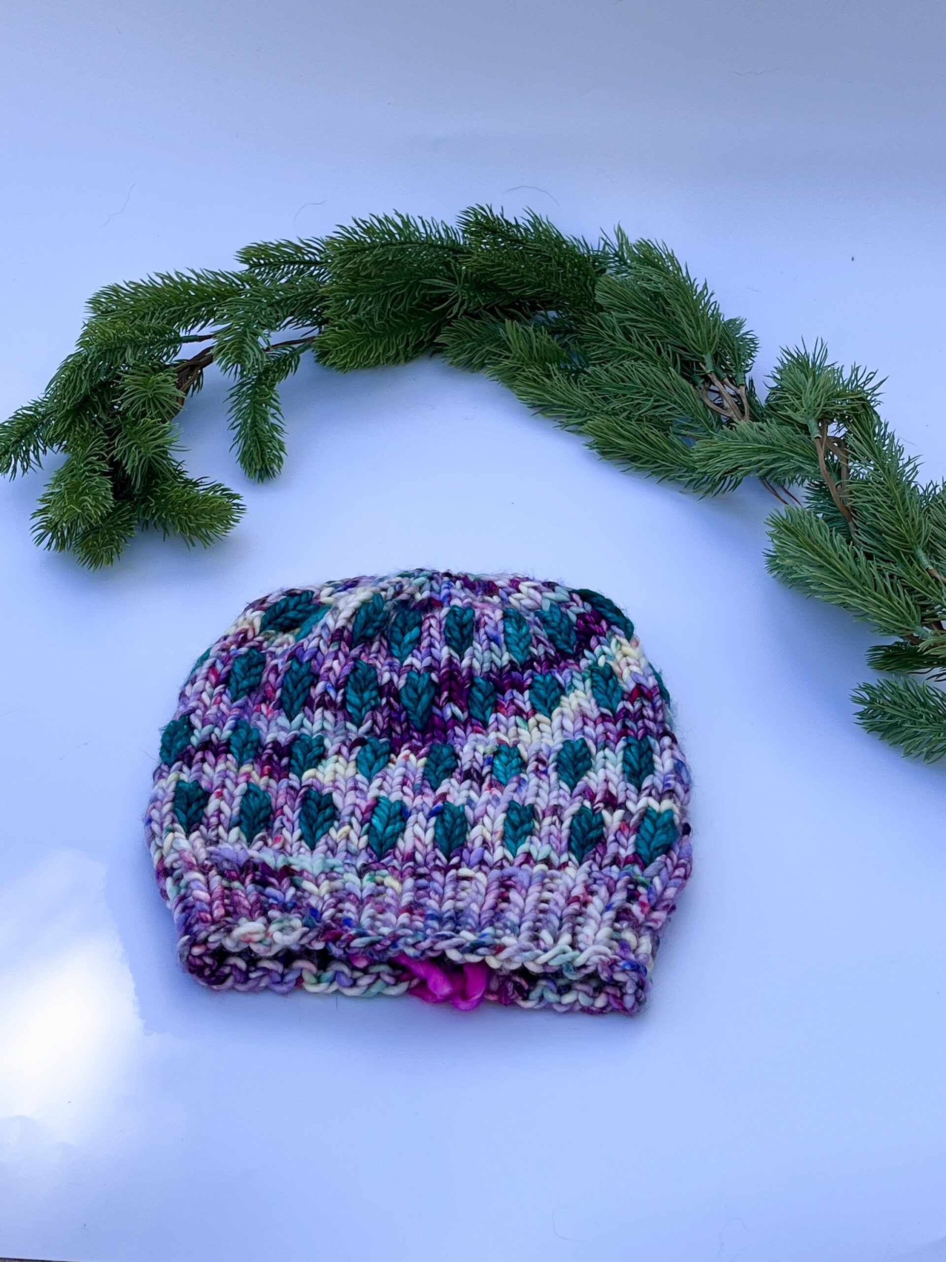 Leaf pattern chunky beanie - Image 5