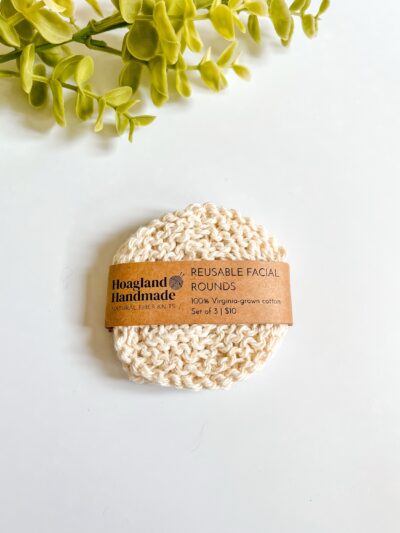 Virginia-Grown Cotton Reusable Facial Rounds